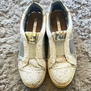 MARIAMARE Silver Glitter Women's Sneakers